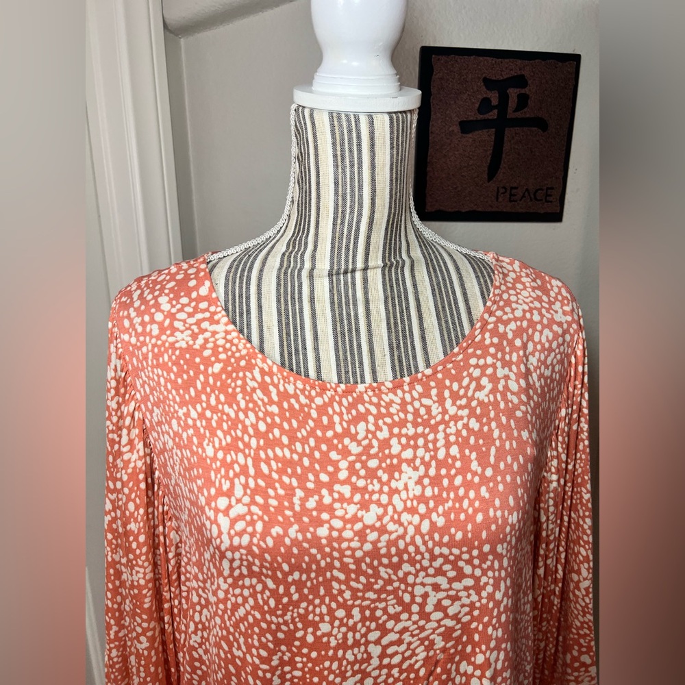 Simply Vera Vera Wang NWOT Peach Banded-Hem Draped Top plus size XXL - Picture 10 of 11